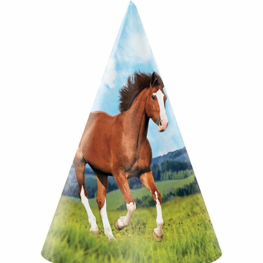 Birthdays * | Creative Converting Kids Birthday Party Themes Horse And Pony Party Hats, 8 Ct