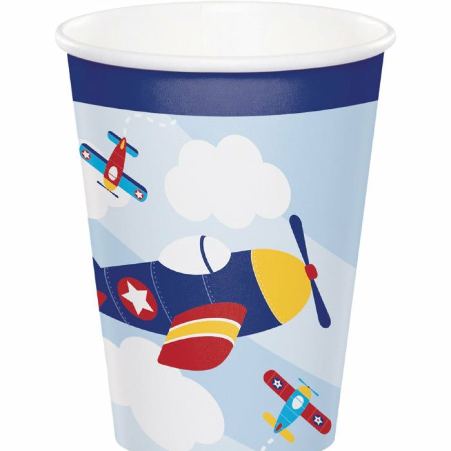 Birthdays * | Creative Converting Lil' Flyer Airplane Hot/Cold Cups 9 Oz. (Case Pack Of 96) Kids Birthday Party Themes