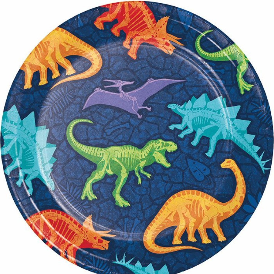 Birthdays * | Creative Converting Kids Birthday Party Themes Dino Dig Dessert Plate 8Ct