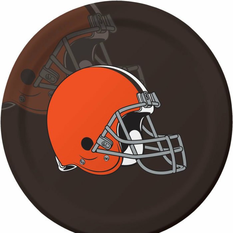 Sports * | Creative Converting Cleveland Browns Paper Plates, 8 Ct