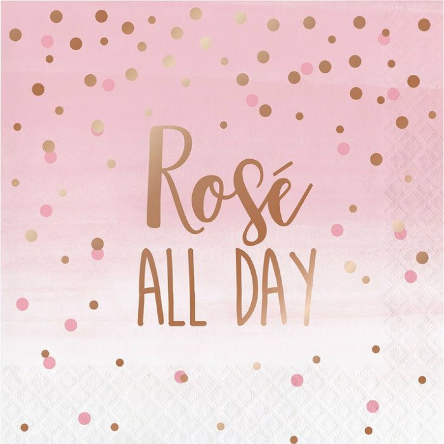 Themed Tableware * | Creative Converting Rose' All Day Napkins, 16 Ct