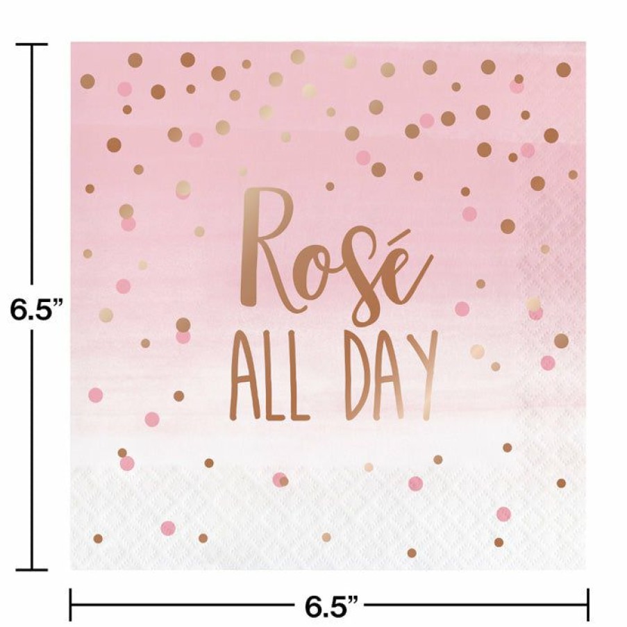 Themed Tableware * | Creative Converting Rose' All Day Napkins, 16 Ct