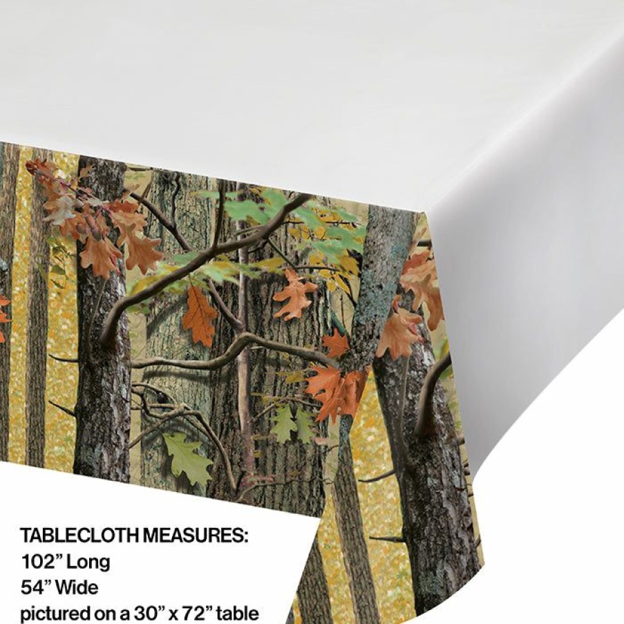 Birthdays * | Creative Converting Hunting Camo Tablecover Plastic 54 X 102