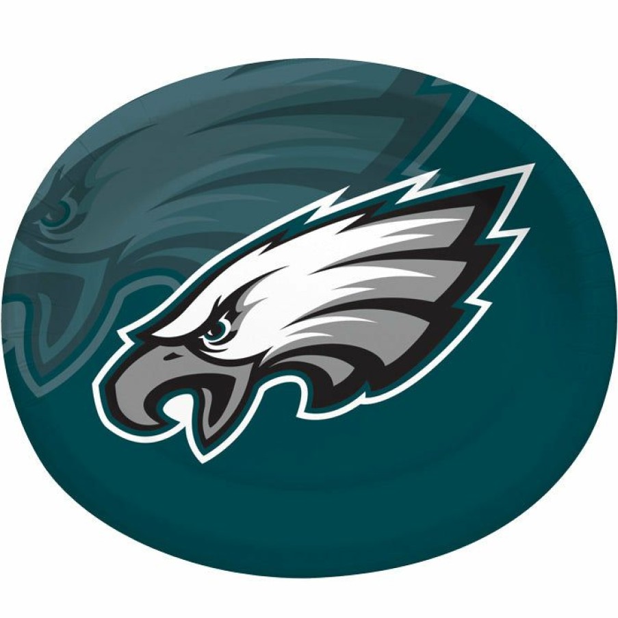 Sports * | Creative Converting Philadelphia Eagles Oval Platter 10 X 12 , 8 Ct