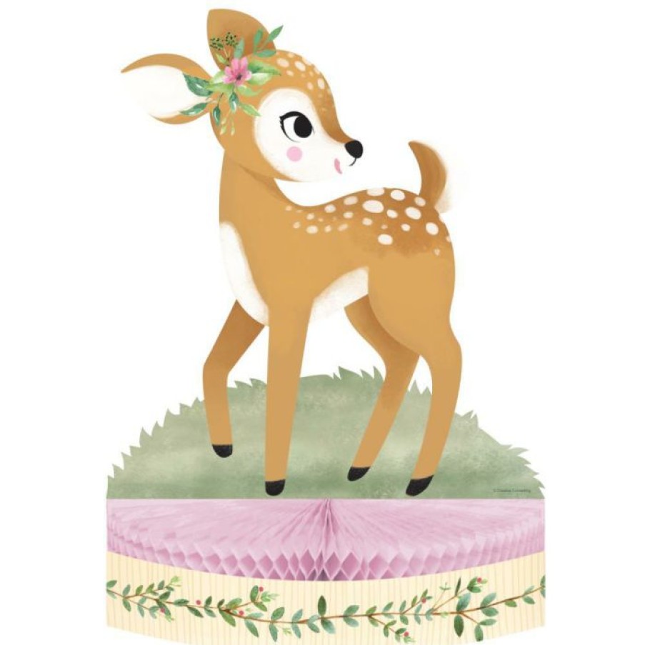 Birthdays * | Creative Converting Deer Little One Birthday Centerpiece