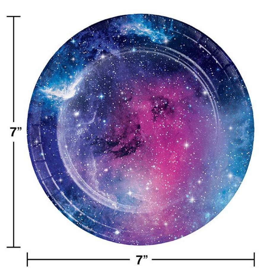 Themed Tableware * | Creative Converting Galaxy Party Dessert Plates, 8 Ct Themed Tableware