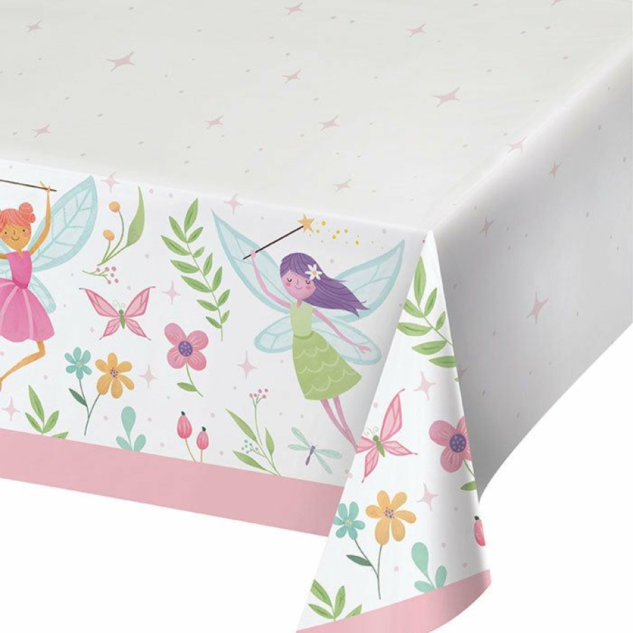 Birthdays * | Creative Converting Fairy Forest Tablecover, Paper 54 X102 1Ct Kids Birthday Party Themes