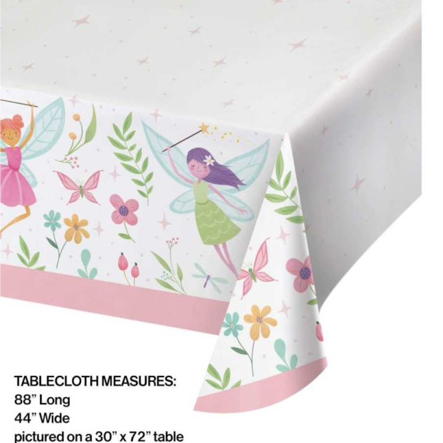 Birthdays * | Creative Converting Fairy Forest Tablecover, Paper 54 X102 1Ct Kids Birthday Party Themes