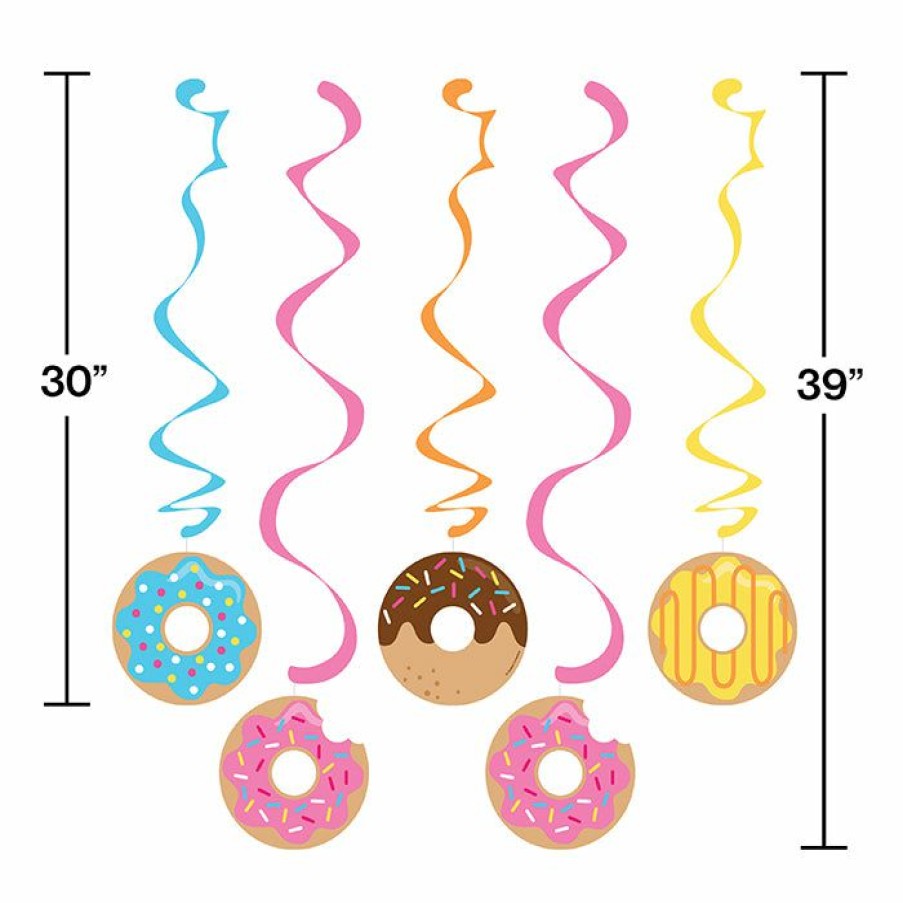 Birthdays * | Creative Converting Donut Time Dizzy Danglers, 5 Ct