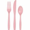 Solid Color Tableware * | Creative Converting Classic Pink Assorted Cutlery, 18 Ct