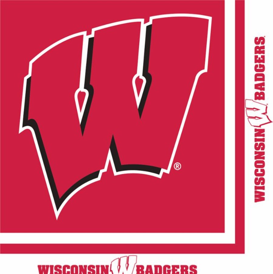 Sports * | Creative Converting University Of Wisconsin Napkins, 20 Ct