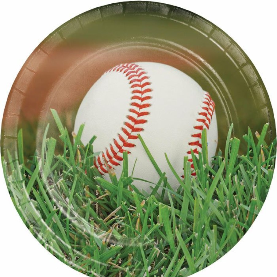 Sports * | Creative Converting Baseball Party Decorations Baseball Paper Plates, 8 Ct