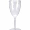 Solid Color Tableware * | Creative Converting Solid Color Tableware 8 Oz. Clear Plastic 1-Piece Wine Glasses 8Ct