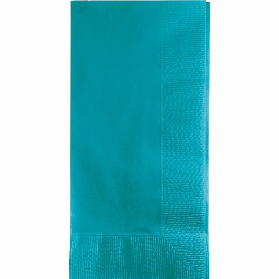 Solid Color Tableware * | Creative Converting Bermuda Blue Dinner Napkins 2Ply 1/8Fld, 50 Ct Solid Color Tableware