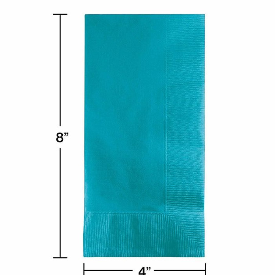 Solid Color Tableware * | Creative Converting Bermuda Blue Dinner Napkins 2Ply 1/8Fld, 50 Ct Solid Color Tableware