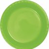 Solid Color Tableware * | Creative Converting Fresh Lime Green Plastic Banquet Plates, 20 Ct Solid Color Tableware