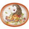 Holidays * | Creative Converting Thanksgiving Party Decorations Plentiful Cornucopia Oval Platter, 8 Ct