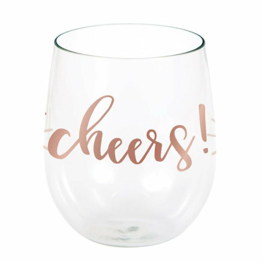 Themed Tableware * | Creative Converting Themed Tableware Rose' All Day 14 Oz Stemless Wine Glass