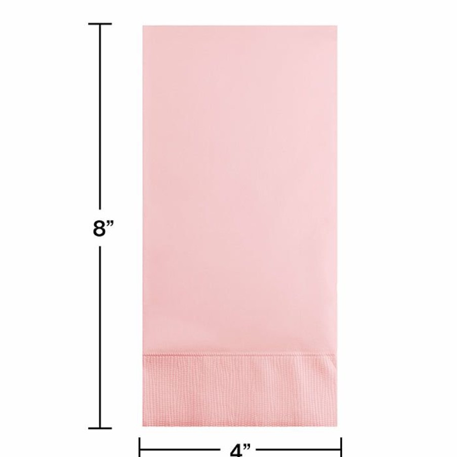 Solid Color Tableware * | Creative Converting Classic Pink Guest Towel, 3 Ply, 16 Ct Solid Color Tableware