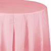 Solid Color Tableware * | Creative Converting Solid Color Tableware Classic Pink Tablecover, Octy Round 82 Plastic