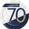 Birthdays * | Creative Converting Navy & Gold Milestone Dessert Plate, 70 8Ct