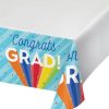 Graduation Party Supplies * | Creative Converting Graduation Party Supplies Rainbow Grad Paper Tablecover Border Print, 54 X 102 (1/Pkg)