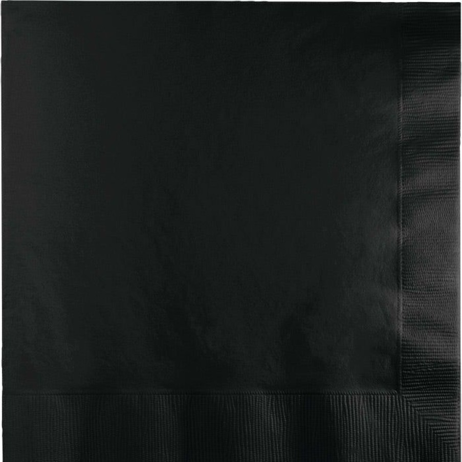 Solid Color Tableware * | Creative Converting Black Velvet Luncheon Napkin 2Ply, 50 Ct