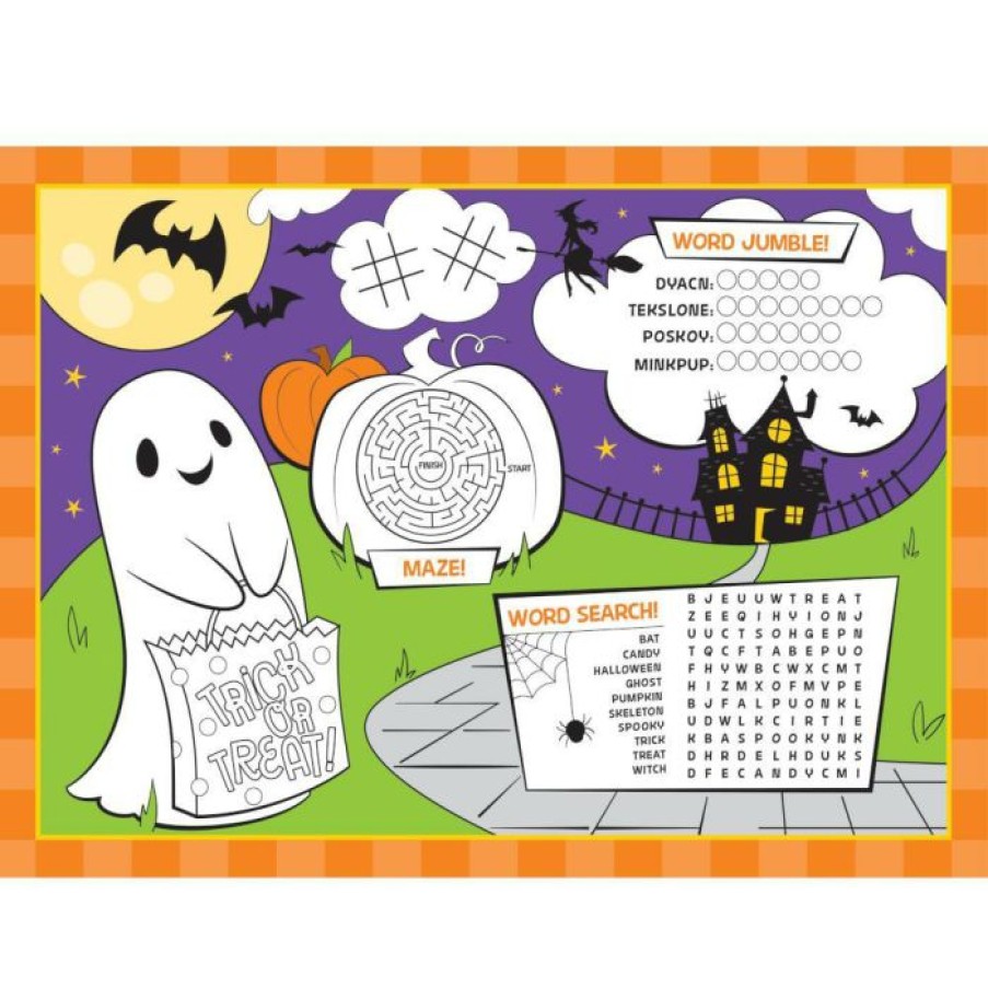 Holidays * | Creative Converting Placemats, Halloween Activity, 8 Ct