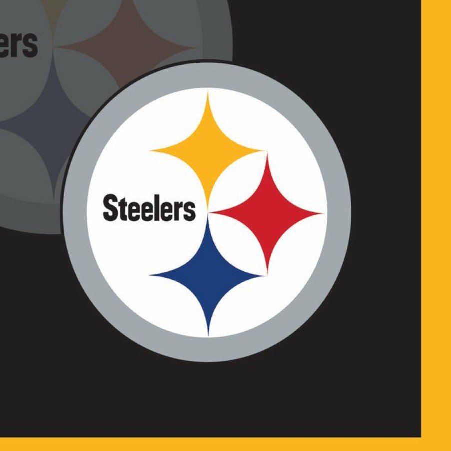 Sports * | Creative Converting Pittsburgh Steelers Beverage Napkins, 16 Ct