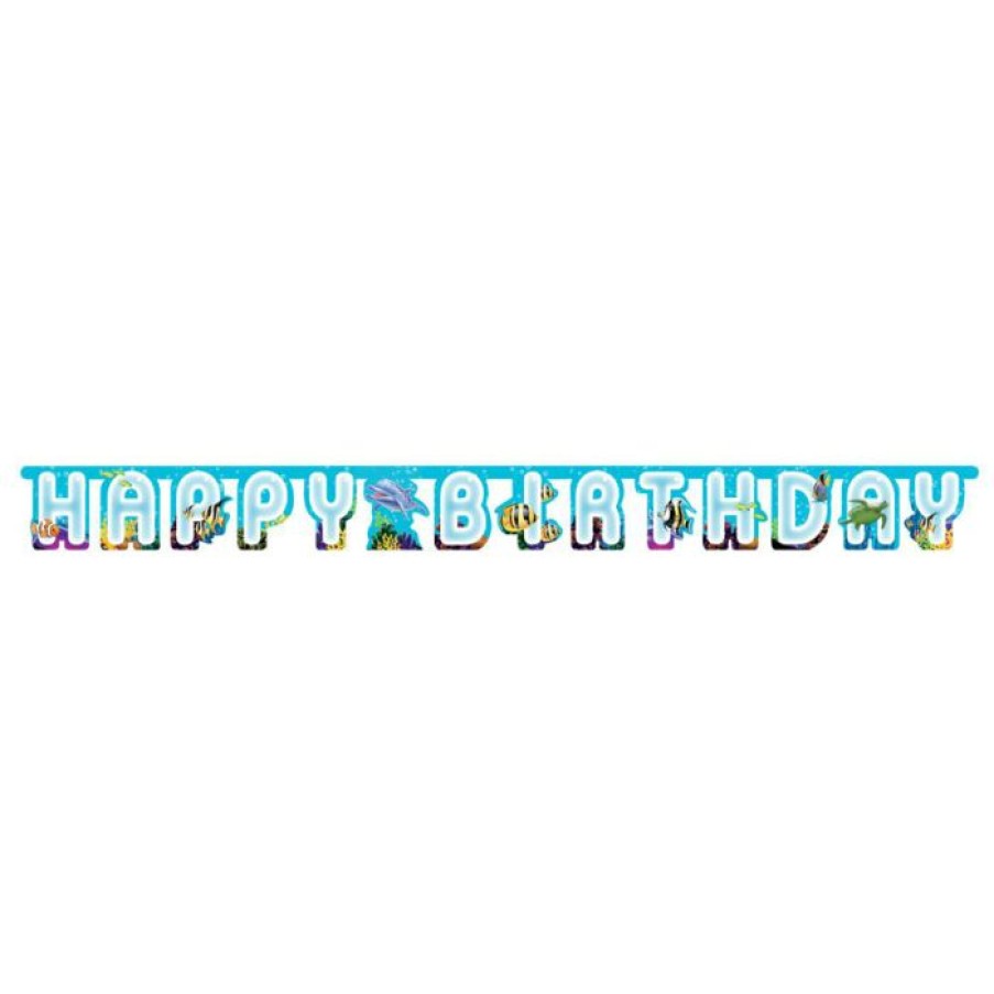 Birthdays * | Creative Converting Kids Birthday Party Themes Ocean Party Jointed Banner, Large (12/Case)