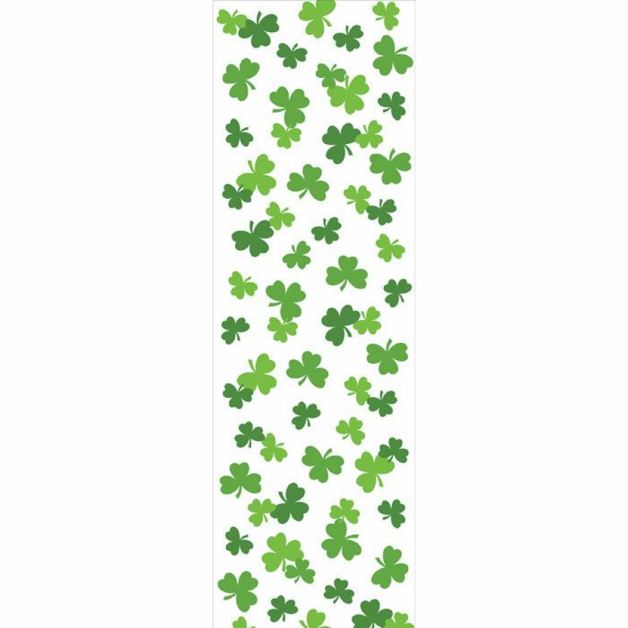 Holidays * | Creative Converting St. Patrick'S Day Party Decorations Shamrock Plastic Table Cover