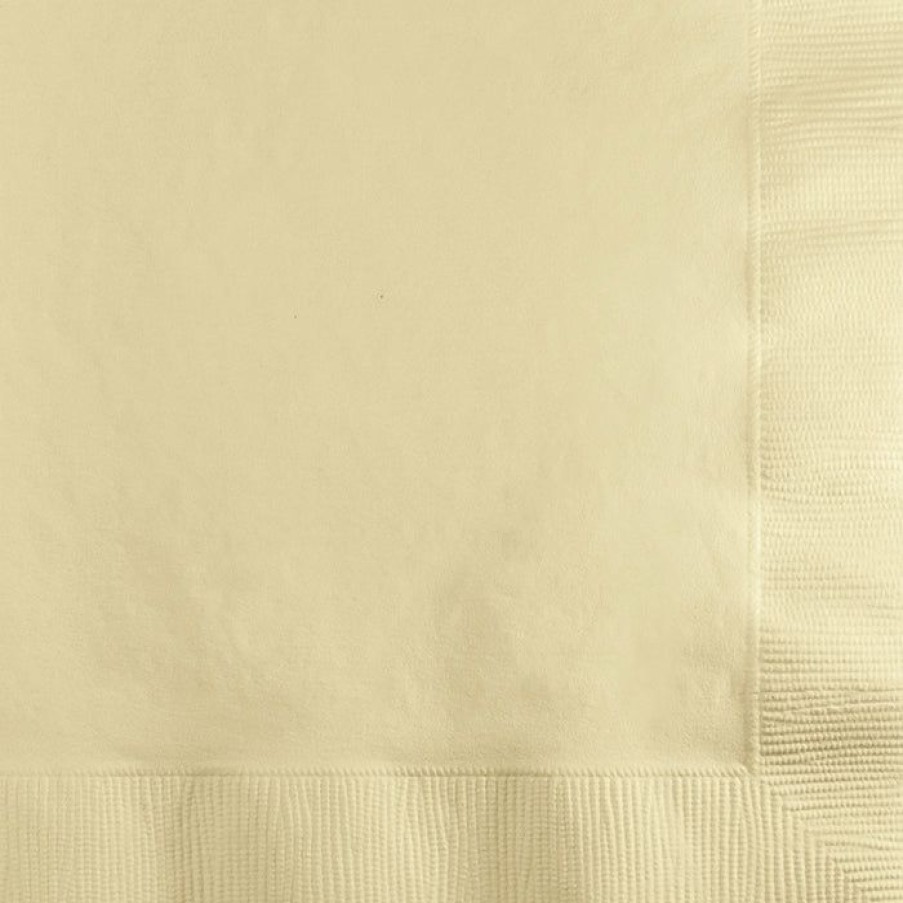 Solid Color Tableware * | Creative Converting Ivory Beverage Napkin 2Ply, 200 Ct