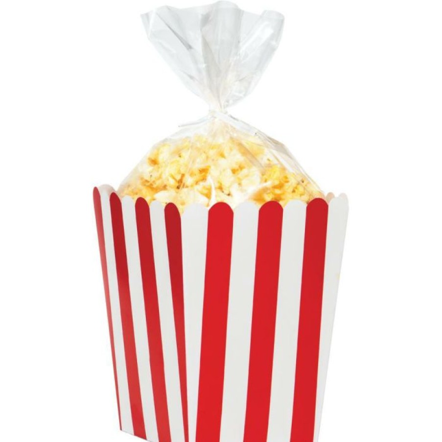 Themed Tableware * | Creative Converting Popcorn Favor Boxes With Cello Bags, 8 Ct Awards Night Hollywood Themed Party Decorations