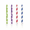 Birthdays * | Creative Converting Birthday Party Candles Primary Colors Patterns Large Candles, 12 Ct