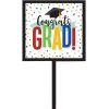 Graduation Party Supplies * | Creative Converting Colorful Grad Yard Sign (1/Pkg)