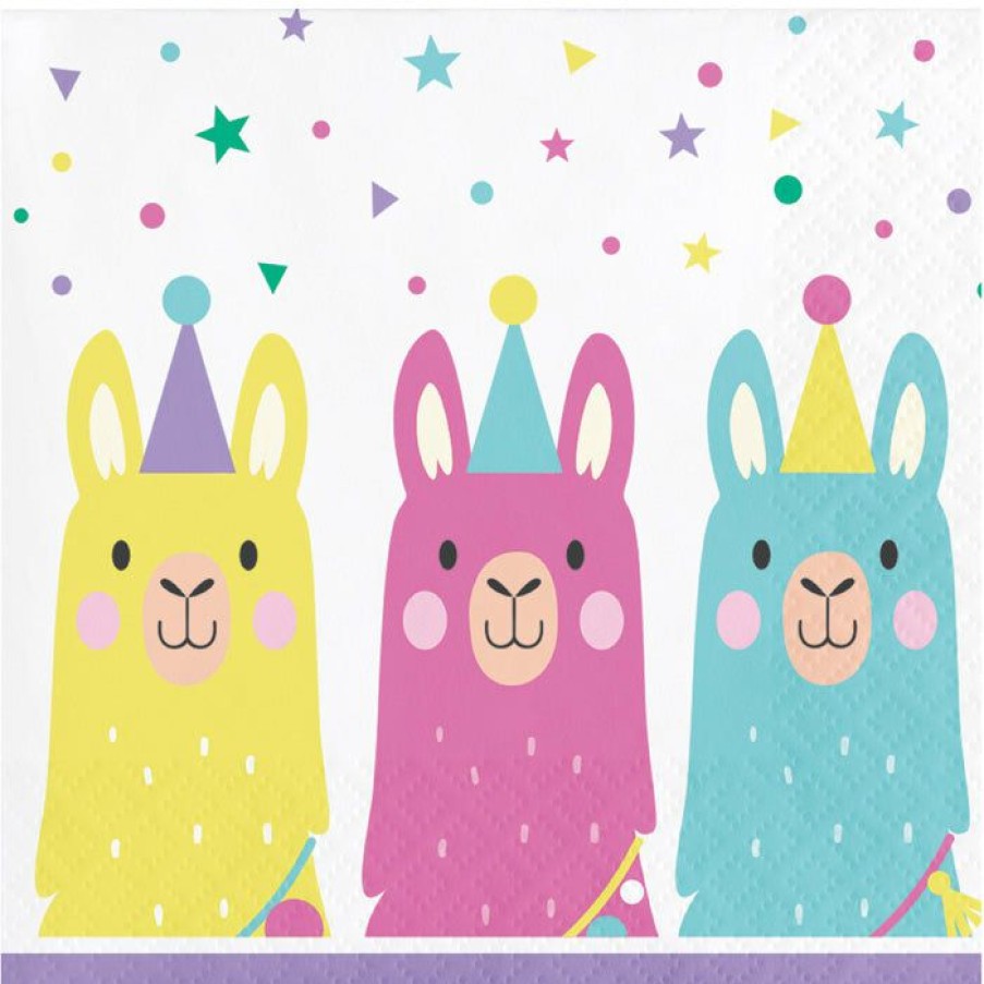 Birthdays * | Creative Converting Llama Party Beverage Napkins, 16 Ct Kids Birthday Party Themes