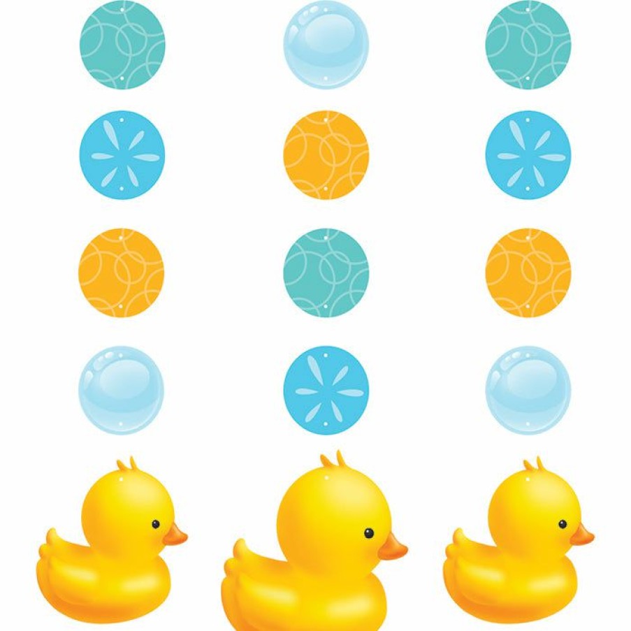 Baby Showers * | Creative Converting Rubber Duck Bubble Bath Hanging Cutouts, 3 Ct