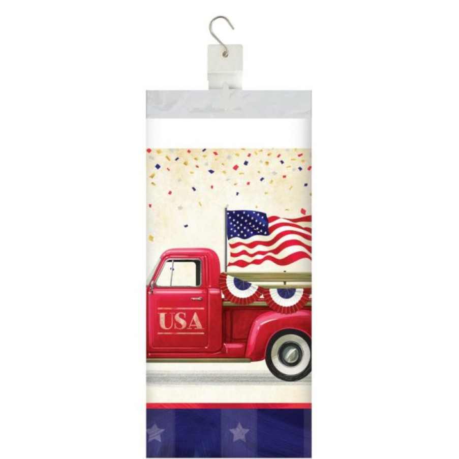 Holidays * | Creative Converting Patriotic And 4Th Of July Party Decorations Patriotic Parade Paper Tablecover Border Print, 54 X 102 (1/Pkg)