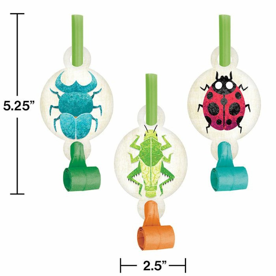 Birthdays * | Creative Converting Birthday Bugs Blowouts W/ Medallion 8Ct