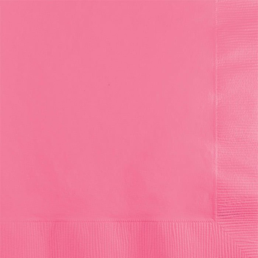 Solid Color Tableware * | Creative Converting Candy Pink Beverage Napkin 2Ply, 50 Ct Solid Color Tableware