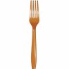 Solid Color Tableware * | Creative Converting Pumpkin Spice Orange Plastic Forks, 24 Ct