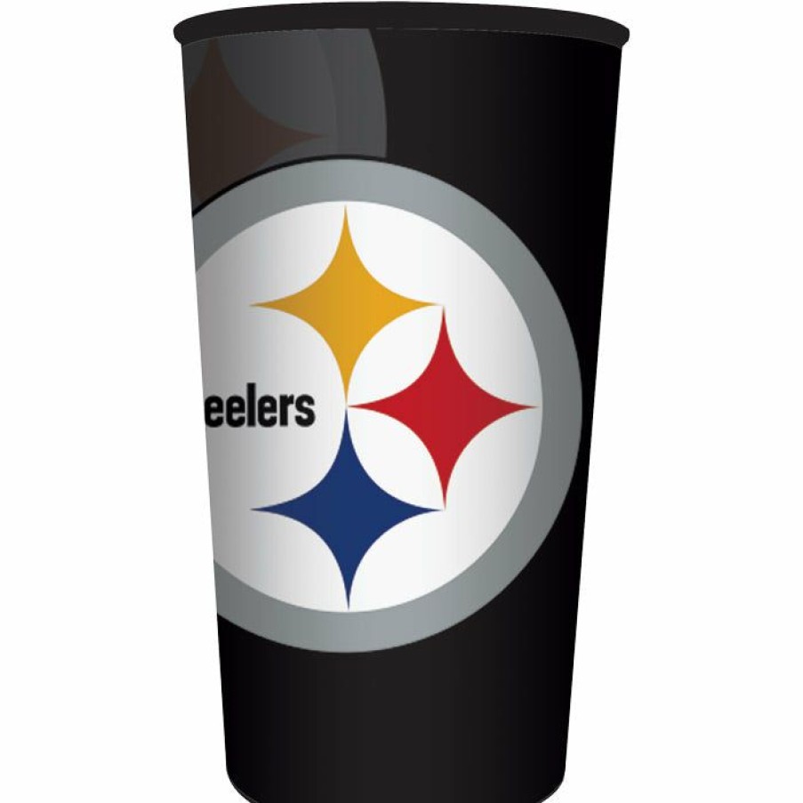 Sports * | Creative Converting Nfl And Football Party Supplies Pittsburgh Steelers Plastic Cup, 22 Oz