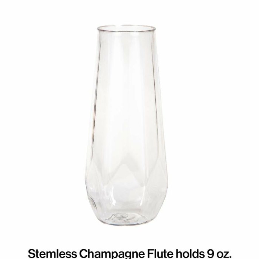 Themed Tableware * | Creative Converting Fractal Stemless Champagne Tumbler, 9 Oz (4/Pkg)