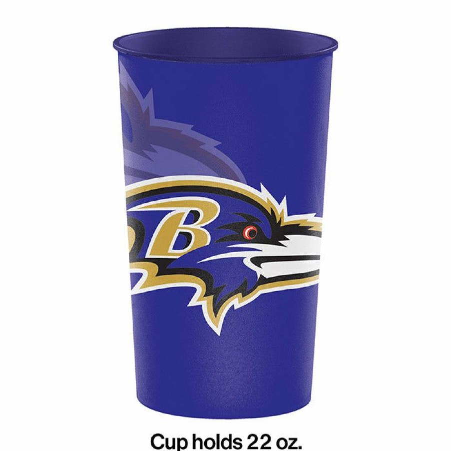 Sports * | Creative Converting Baltimore Ravens Plastic Cup, 22 Oz