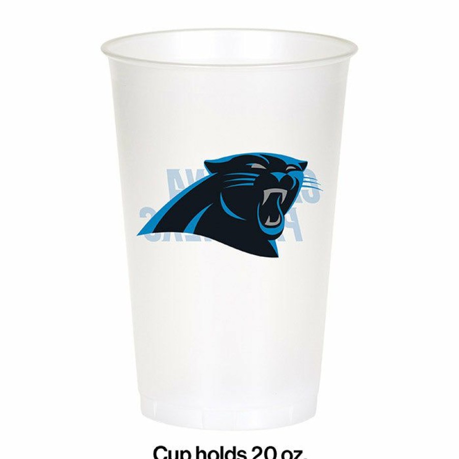 Sports * | Creative Converting Nfl And Football Party Supplies Carolina Panthers Plastic Cup, 20Oz, 8 Ct