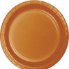 Solid Color Tableware * | Creative Converting Pumpkin Spice Orange Dessert Plates, 24 Ct Solid Color Tableware