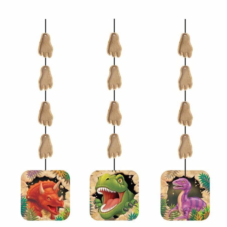 Birthdays * | Creative Converting Dinosaur Hanging Cutouts, 3 Ct Kids Birthday Party Themes