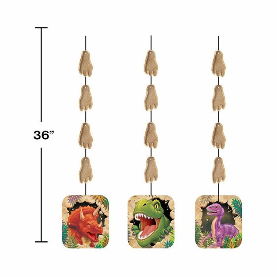 Birthdays * | Creative Converting Dinosaur Hanging Cutouts, 3 Ct Kids Birthday Party Themes