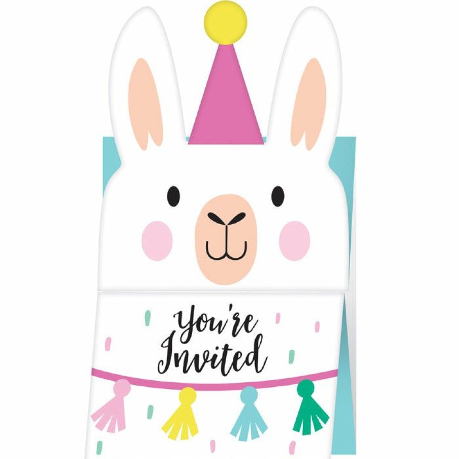 Birthdays * | Creative Converting Llama Party Postcard Invitations (48/Case)