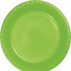 Solid Color Tableware * | Creative Converting Fresh Lime Green Plastic Dessert Plates, 20 Ct Solid Color Tableware